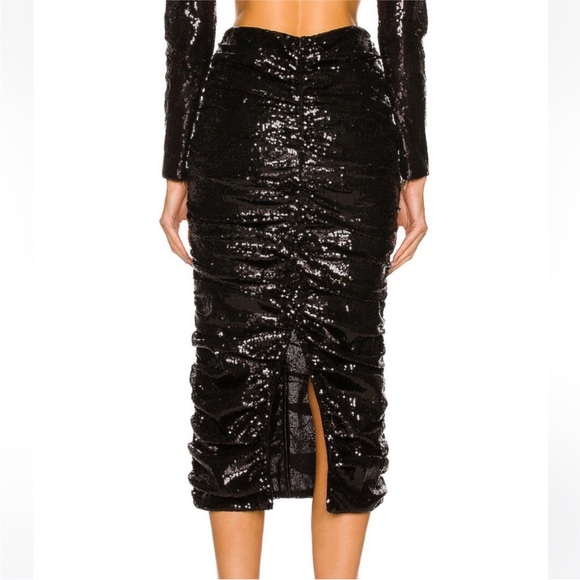 DANIELE CARLOTTA Sequin Crop Top & Midi Skirt Set - Black XS NWT - Picture 7 of 7